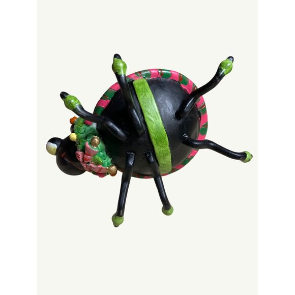 Ladybug Christmas Ornament With Birdhouse & Festive Accents - Picture 10 of 12